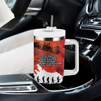 Anzac Day Gallipoli Personalised Tumbler With Handle Red Poppy Flowers