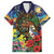 Kiwi-Kookaburra Bird ANZAC Personalised Family Matching Summer Maxi Dress and Hawaiian Shirt Aussie Golden Wattle Poppy Flowers