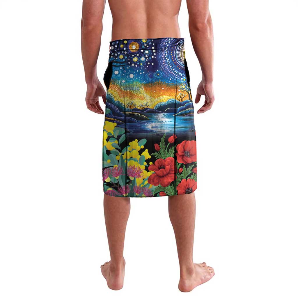 Kiwi-Kookaburra Bird ANZAC Personalised Lavalava Aussie Golden Wattle Poppy Flowers