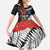 Kiwi-Tui Bird Soldier ANZAC Day Personalised Family Matching Off Shoulder Maxi Dress and Hawaiian Shirt Maori Silver Fern Motif