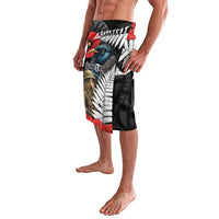 Kiwi-Tui Bird Soldier ANZAC Day Personalised Lavalava Maori Silver Fern Motif