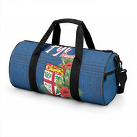 Polynesian Pride Fiji Duffle Bag Tropical Flowers and Tapa Pattern LT9 - Polynesian Pride
