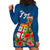 Polynesian Pride Fiji Hoodie Dress Tropical Flowers and Tapa Pattern LT9 - Polynesian Pride