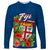 Polynesian Pride Fiji Long Sleeve Shirt Tropical Flowers and Tapa Pattern LT9 Unisex Blue - Polynesian Pride