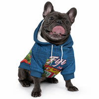 Polynesian Pride Fiji Pet Hoodie Tropical Flowers and Tapa Pattern LT9 - Polynesian Pride