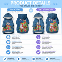 Polynesian Pride Fiji Pet Hoodie Tropical Flowers and Tapa Pattern LT9 - Polynesian Pride