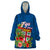 Polynesian Pride Fiji Wearable Blanket Hoodie Tropical Flowers and Tapa Pattern LT9 One Size Blue - Polynesian Pride