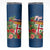 Personalised Fiji Island Tropical Flowers and Tapa Pattern Skinny Tumbler