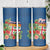 Personalised Fiji Island Tropical Flowers and Tapa Pattern Skinny Tumbler