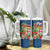 Personalised Fiji Island Tropical Flowers and Tapa Pattern Tumbler With Handle