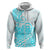 Polynesian Hoodie Tribal Tattoo Aqua Screen Color LT9 - Polynesian Pride