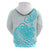 Polynesian Hoodie Tribal Tattoo Aqua Screen Color LT9 - Polynesian Pride