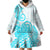 Polynesian Wearable Blanket Hoodie Tribal Tattoo Aqua Screen Color LT9 - Polynesian Pride