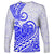 Polynesian Long Sleeve Shirt Tribal Tattoo Blue Screen Color LT9 Unisex Blue - Polynesian Pride