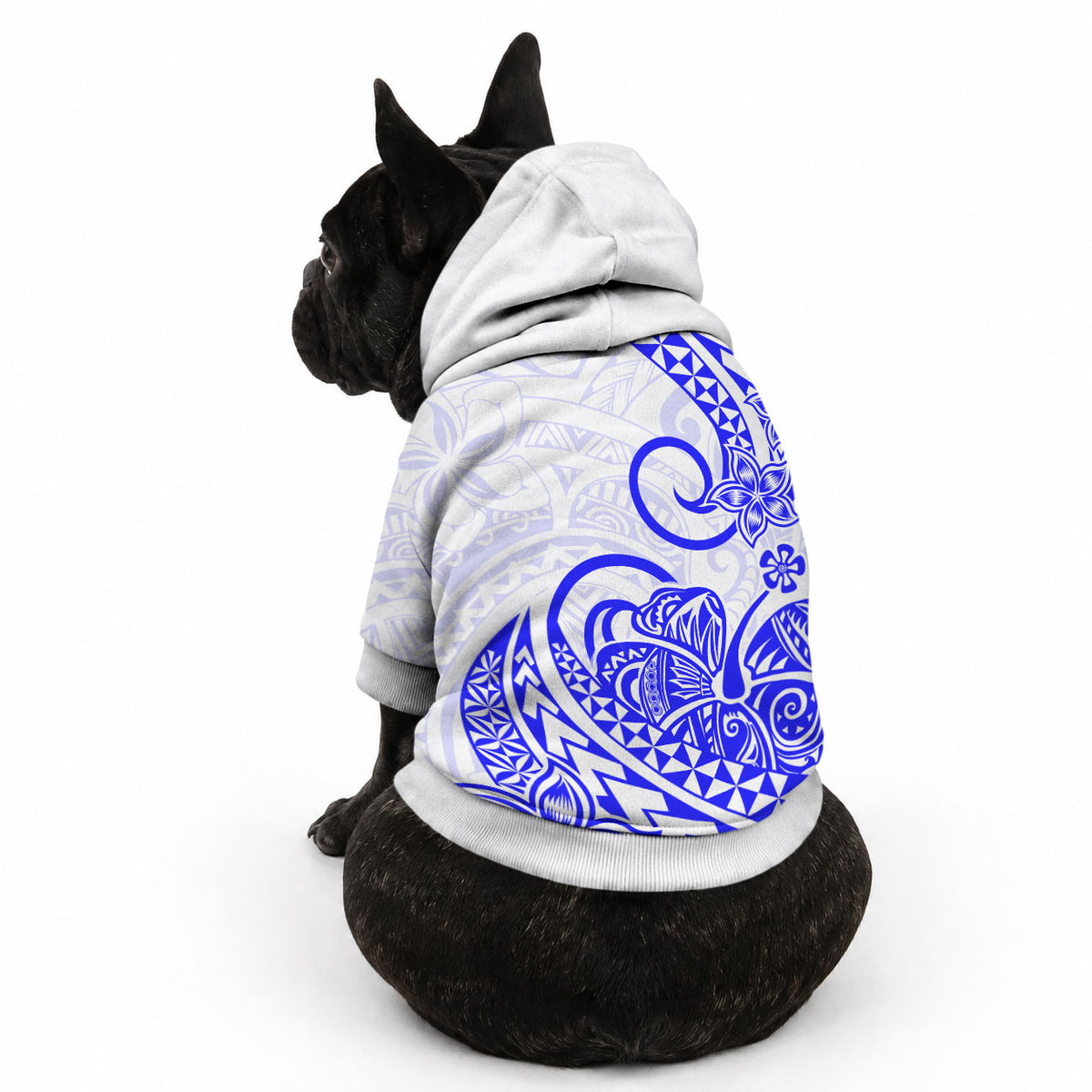 Polynesia Tribal Tattoo Blue Screen Color Pet Hoodie LT9 - Polynesian Pride