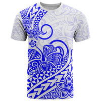 Polynesian T Shirt Tribal Tattoo Blue Screen Color LT9 Blue - Polynesian Pride