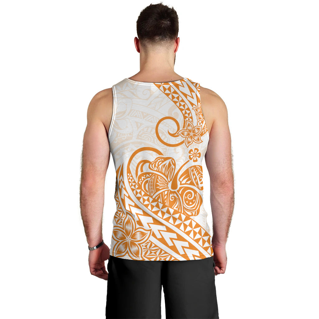 Polynesian Men Tank Top Tribal Tattoo Gold Screen Color LT9 - Polynesian Pride