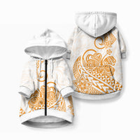 Polynesia Tribal Tattoo Gold Screen Color Pet Hoodie LT9 Zip-up Gold - Polynesian Pride