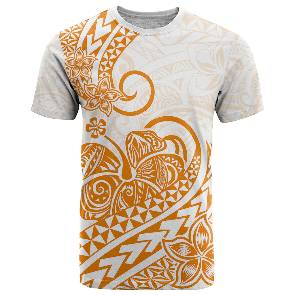 Polynesian T Shirt Tribal Tattoo Gold Screen Color LT9 Gold - Polynesian Pride