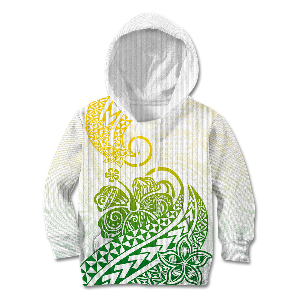Polynesian Kid Hoodie Tribal Tattoo Gradient 01 Screen Color LT9 Hoodie Gradient - Polynesian Pride