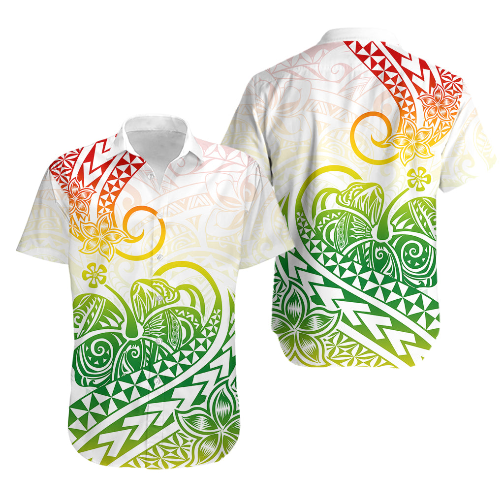 Polynesian Hawaiian Shirt Tribal Tattoo Gradient 02 Screen Color LT9 Gradient - Polynesian Pride