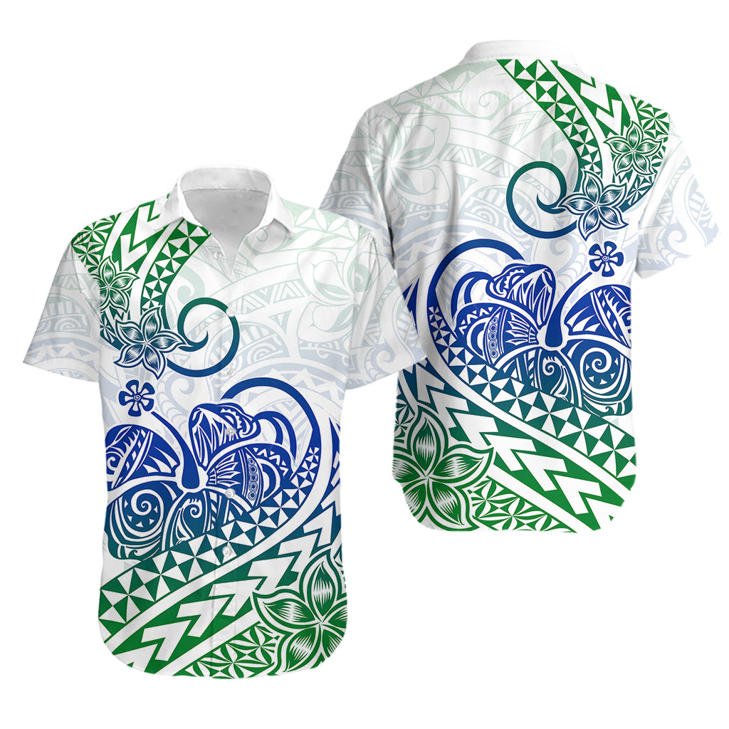 Polynesian Hawaiian Shirt Tribal Tattoo Gradient 03 Screen Color LT9 Gradient - Polynesian Pride