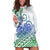 Polynesian Hoodie Dress Tribal Tattoo Gradient 03 Screen Color LT9 - Polynesian Pride