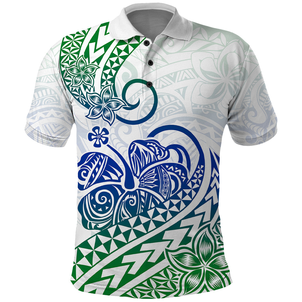 Polynesian Polo Shirt Tribal Tattoo Gradient 03 Screen Color LT9 Gradient - Polynesian Pride