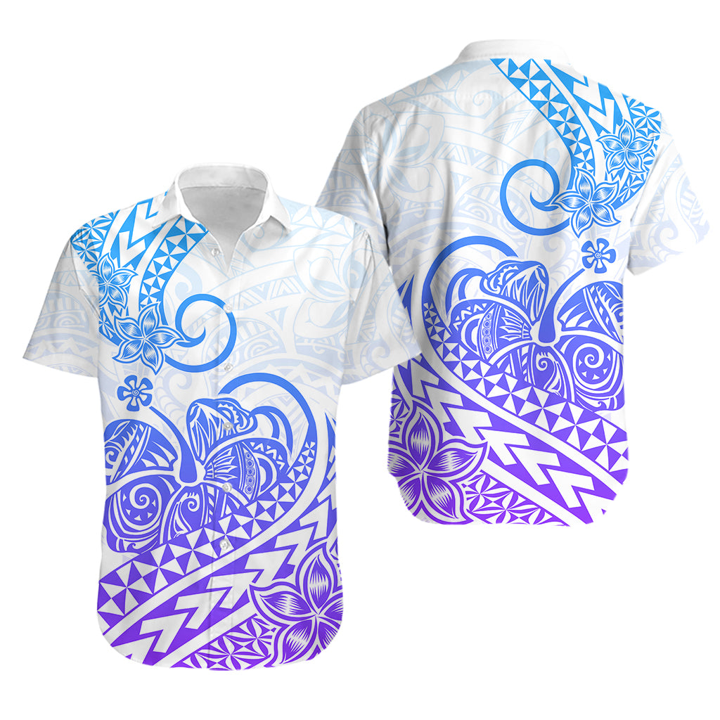 Polynesian Hawaiian Shirt Tribal Tattoo Gradient 04 Screen Color LT9 Gradient - Polynesian Pride