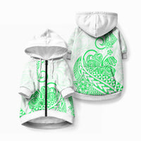 Polynesia Tribal Tattoo Green Screen Color Pet Hoodie LT9 Zip-up Green - Polynesian Pride