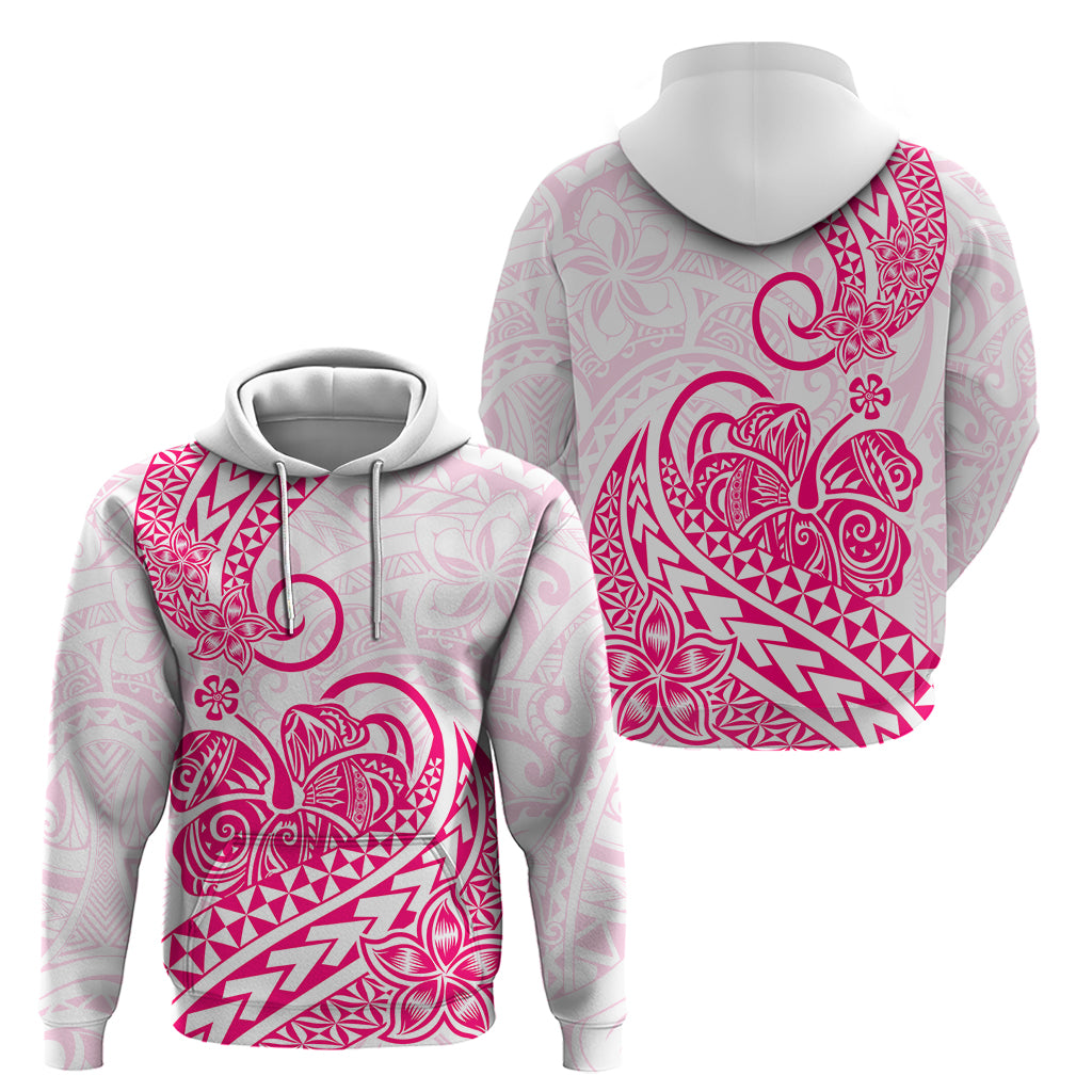 Polynesian Hoodie Tribal Tattoo Pink Screen Color LT9 Pink - Polynesian Pride