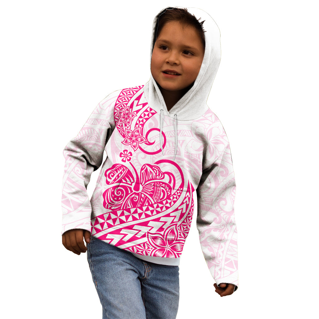 Polynesian Kid Hoodie Tribal Tattoo Pink Screen Color LT9 - Polynesian Pride