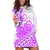 Polynesian Hoodie Dress Tribal Tattoo Purple Screen Color LT9 - Polynesian Pride