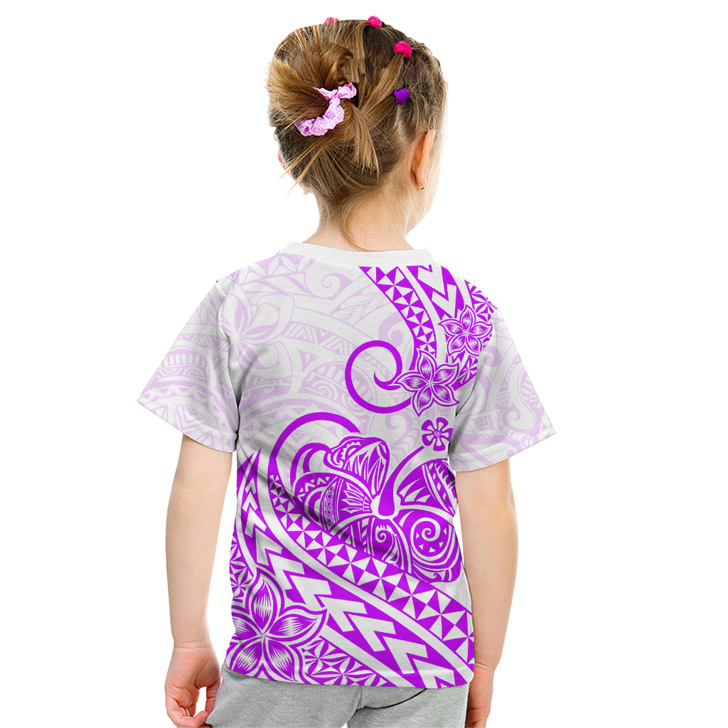 Polynesian Kid T Shirt Tribal Tattoo Purple Screen Color LT9 - Polynesian Pride