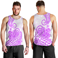 Polynesian Men Tank Top Tribal Tattoo Purple Screen Color LT9 - Polynesian Pride