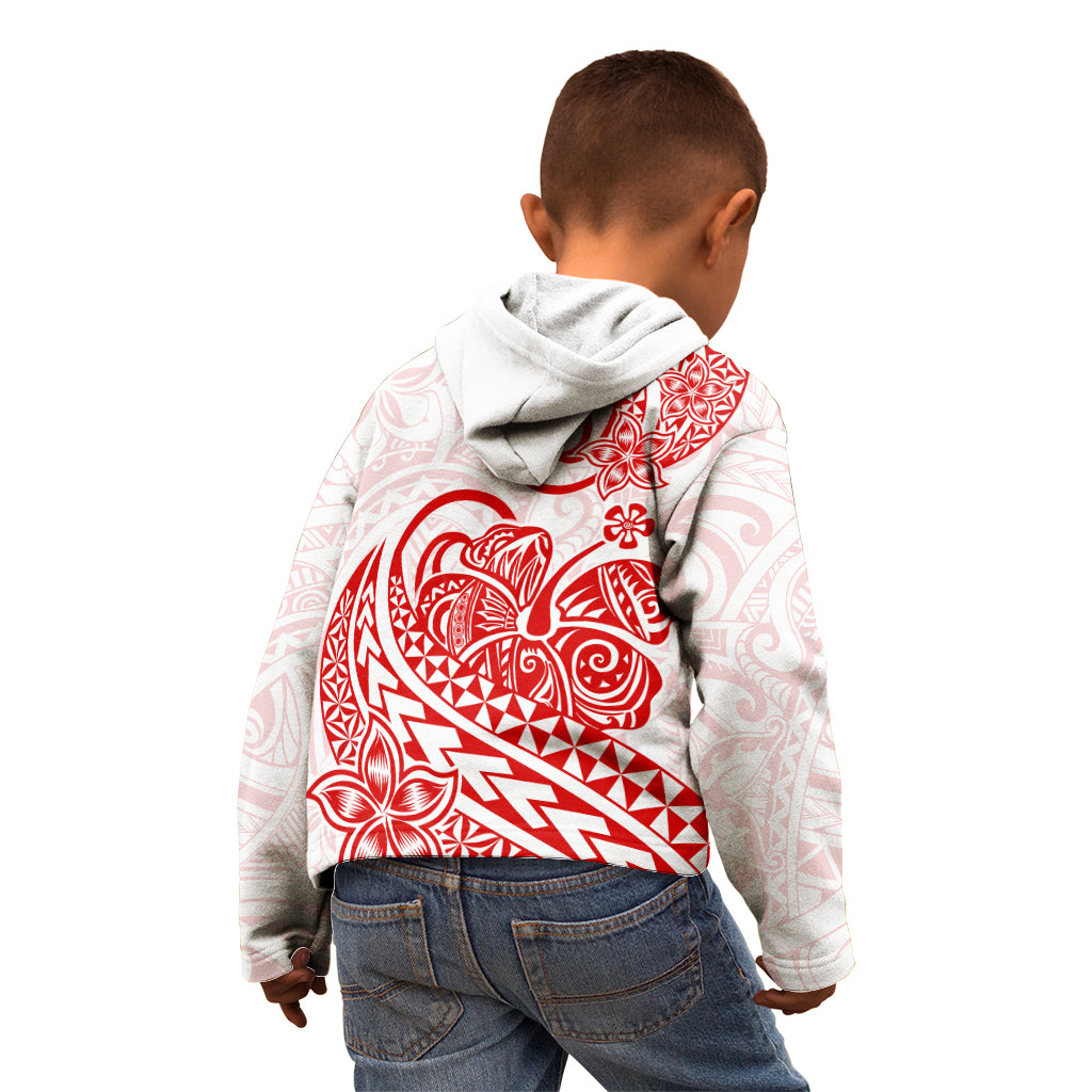 Polynesian Kid Hoodie Tribal Tattoo Red Screen Color LT9 - Polynesian Pride