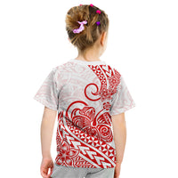 Polynesian Kid T Shirt Tribal Tattoo Red Screen Color LT9 - Polynesian Pride