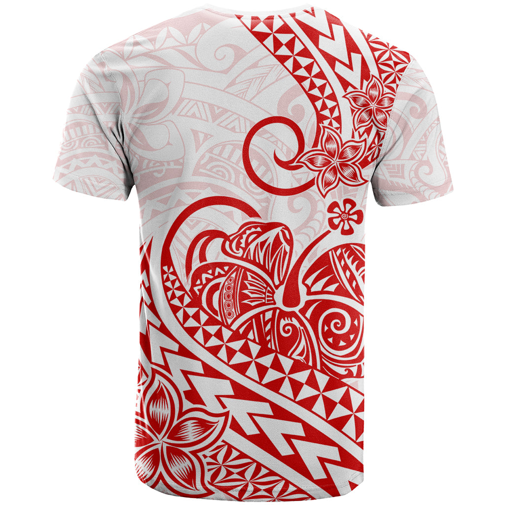 Polynesian T Shirt Tribal Tattoo Red Screen Color LT9 - Polynesian Pride