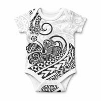 Polynesia Tribal Tattoo Black Screen Color Baby Onesie LT9 Black - Polynesian Pride