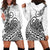 Polynesian Hoodie Dress Tribal Tattoo Black Screen Color LT9 Black - Polynesian Pride