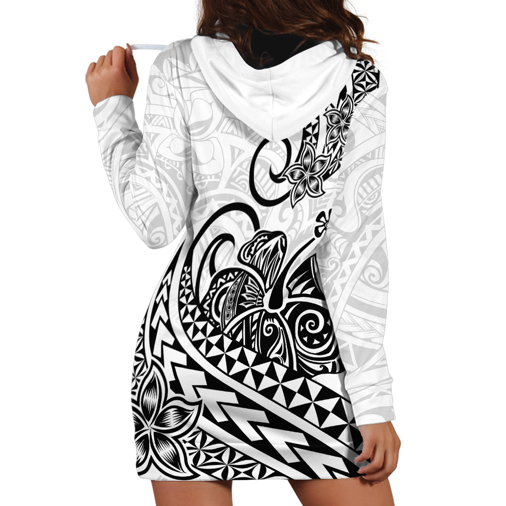 Polynesian Hoodie Dress Tribal Tattoo Black Screen Color LT9 - Polynesian Pride