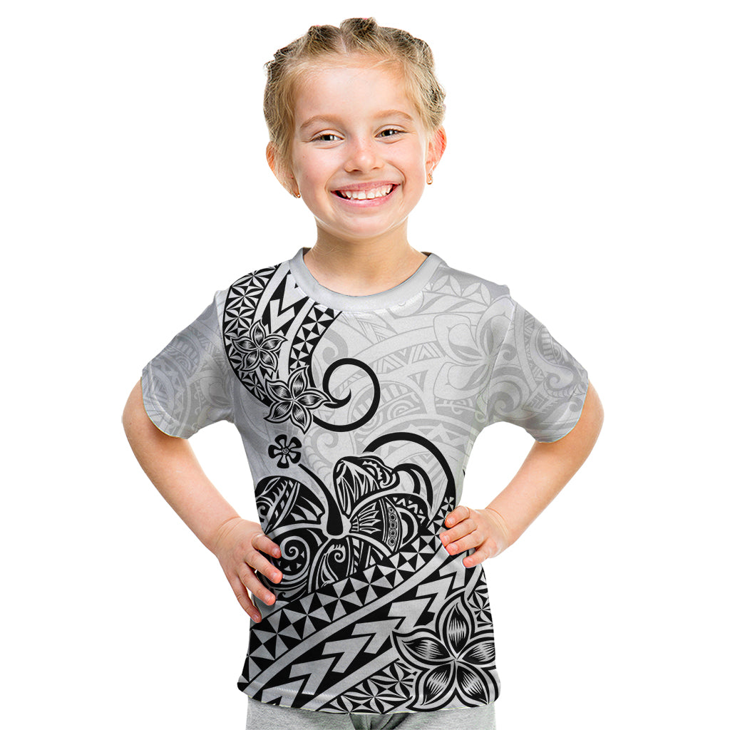 Polynesian Kid T Shirt Tribal Tattoo Black Screen Color LT9 Black - Polynesian Pride