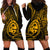 Polynesian Pride Guam Hoodie Dress With Polynesian Tribal Tattoo and Coat of Arms Gold Version LT9 Gold - Polynesian Pride