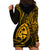 Polynesian Pride Guam Hoodie Dress With Polynesian Tribal Tattoo and Coat of Arms Gold Version LT9 - Polynesian Pride