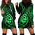 Polynesian Pride Guam Hoodie Dress With Polynesian Tribal Tattoo and Coat of Arms Green Version LT9 Green - Polynesian Pride