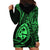 Polynesian Pride Guam Hoodie Dress With Polynesian Tribal Tattoo and Coat of Arms Green Version LT9 - Polynesian Pride