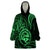 Polynesian Pride Guam Wearable Blanket Hoodie With Polynesian Tribal Tattoo and Coat of Arms Green Version LT9 One Size Green - Polynesian Pride