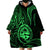 Polynesian Pride Guam Wearable Blanket Hoodie With Polynesian Tribal Tattoo and Coat of Arms Green Version LT9 - Polynesian Pride