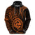 Polynesian Pride Guam Hoodie With Polynesian Tribal Tattoo and Coat of Arms Orange Version LT9 - Polynesian Pride