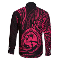 Polynesian Guam Coat of Arms Family Matching Puletasi and Hawaiian Shirt Polynesian Tribal Tattoo Pink Version LT9 - Polynesian Pride